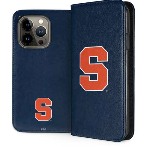 Syracuse University S Logo iPhone 15 Pro Folio Case